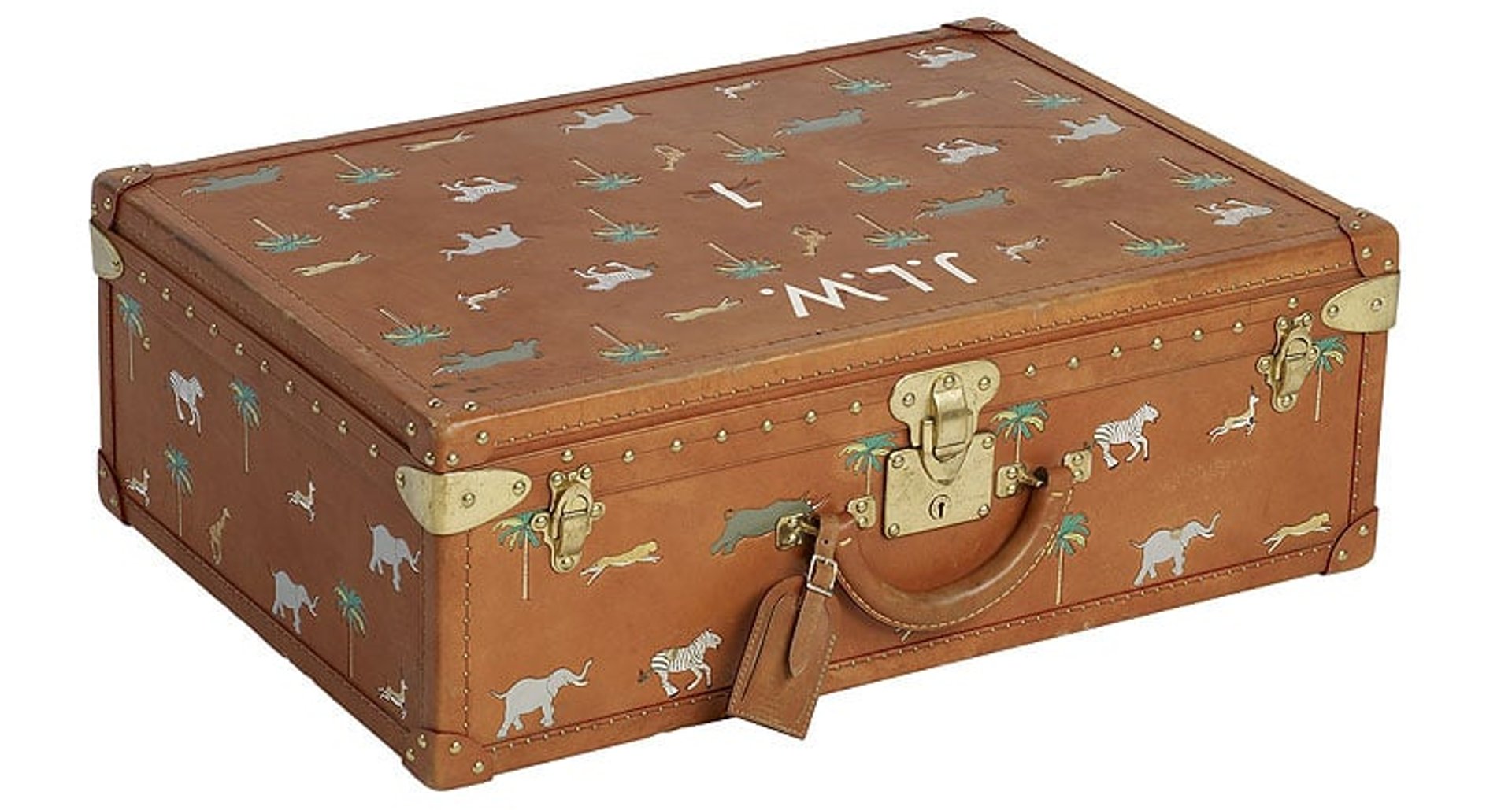 The Travel Bag inspired by Wes Anderson's The Darjeeling Limited movie.  Made of genuine leather, it can be personalized with your initials.