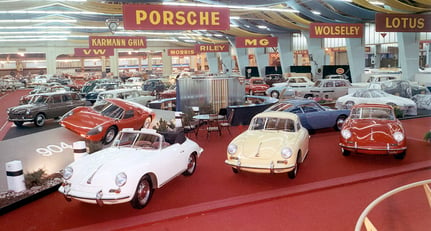 Porsche&#039;s 1964 range at the Geneva Motor Show - 356 C, 904 and 901-6 Prototype.