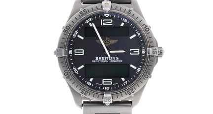 BREITLING - a gentleman's titanium Aerospace bracelet watch.