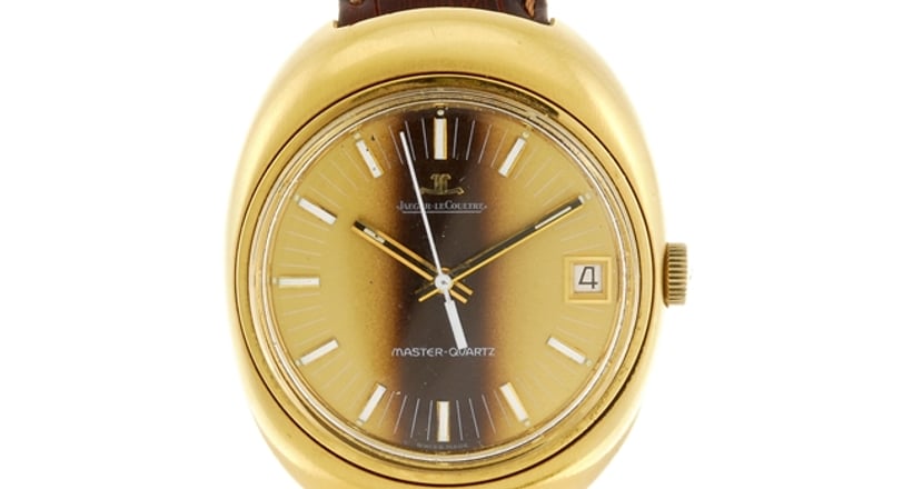 A gold plated quartz gentleman s Jaeger LeCoultre Master Quartz