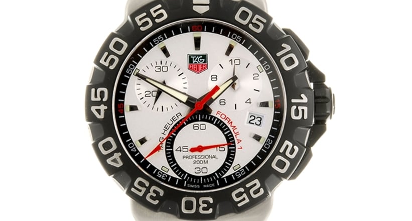 A stainless steel quartz chronograph gentleman s Tag Heuer Formula