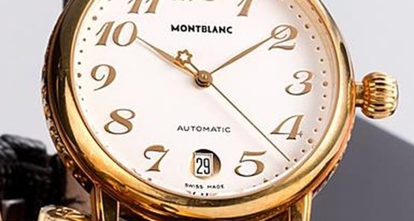 Montblanc calendar discount gold watch