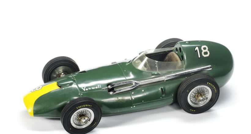 A 1 12 scale model of a Vanwall Grand Prix car by Michele Conti