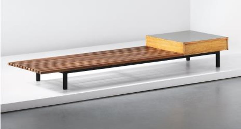 Charlotte Perriand, Bench with drawer, from Cité Cansado, Mauritania  (circa 1962)