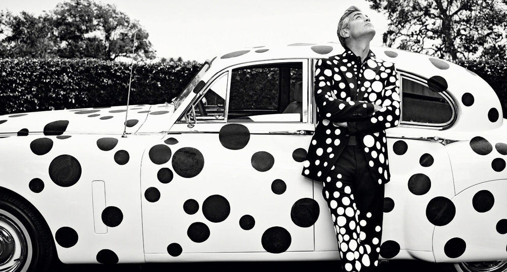 George Clooney Polka Dot By Yayoi Kusama For W Magazine Unframed #81579