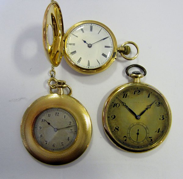 Pocket Watch - Three 18ct gold keyless wind pocket watches | Classic ...