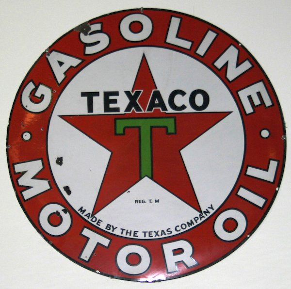 TEXACO GASOLINE MOTOR OIL SIGN' | Classic Driver Market