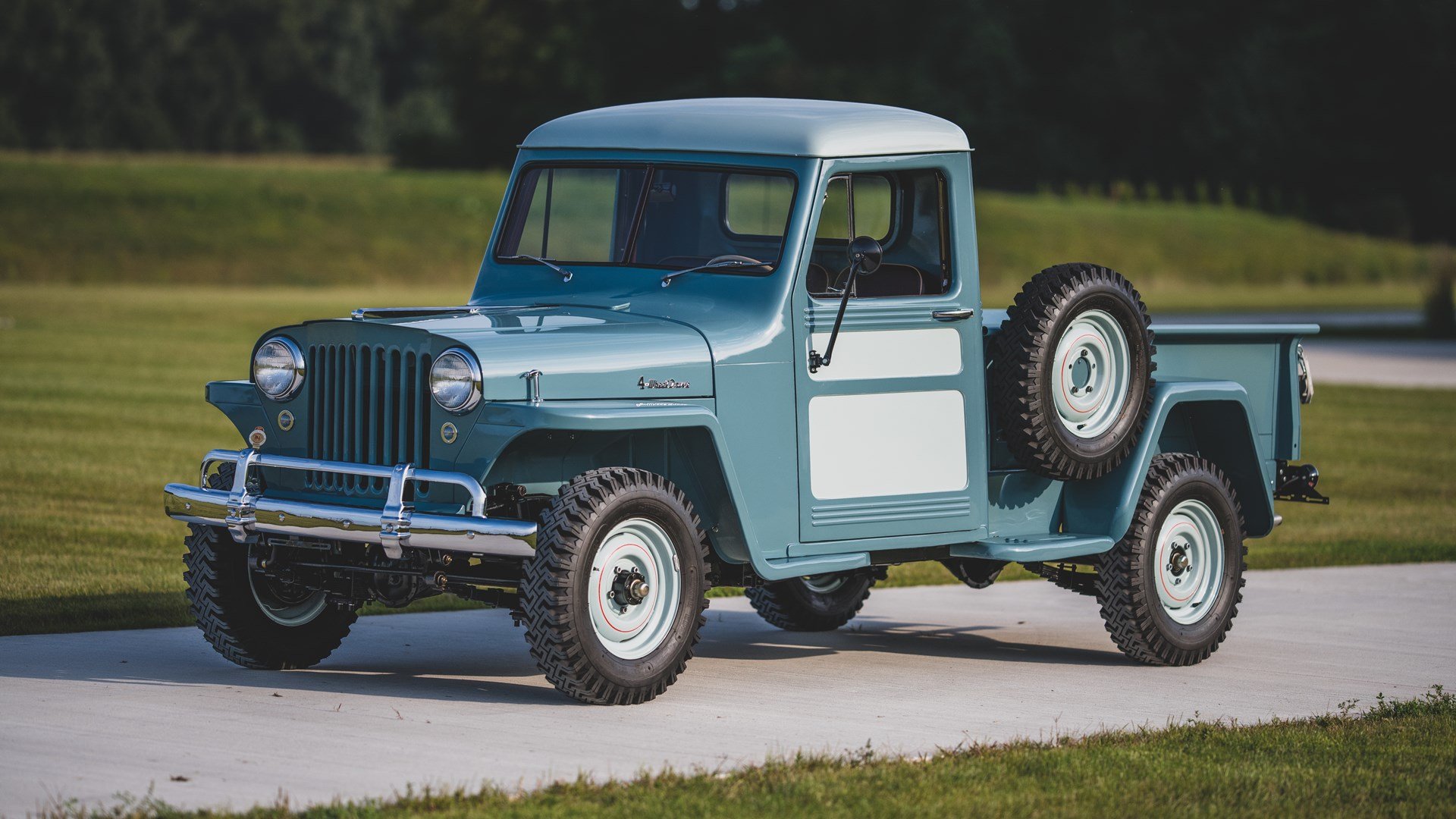 1948 Willys Jeep 4 Wheel Drive Pickup Vintage Car For Sale