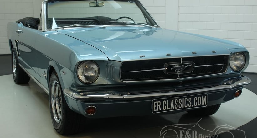 1965 Ford Mustang Cabriolet 1965 A Code V8 Silver Blue