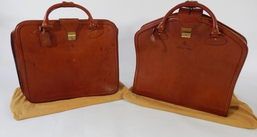 ferrari leather luggage