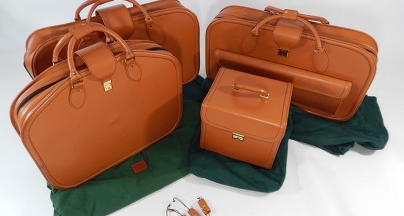 ferrari leather luggage