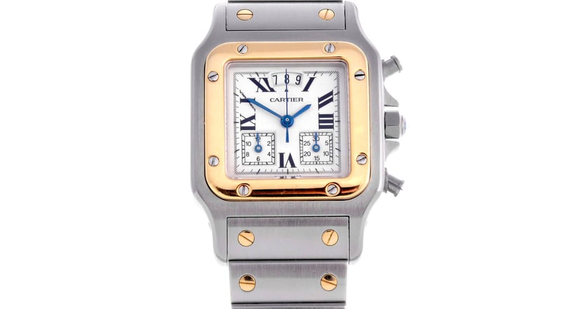 cartier santos bi metal