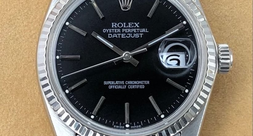 rolex datejust 16014 black dial