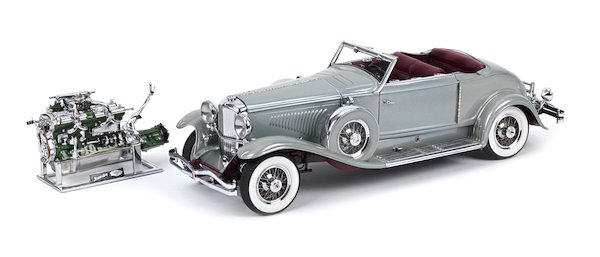 A 1:15 scale model of a 1933 Duesenberg 'J' Rollston Convertible ...