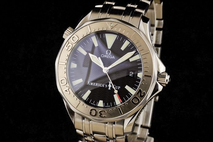 Omega Seamaster. 41mm. Automatic. White gold bezel. America's Cup. Limited  Edition.