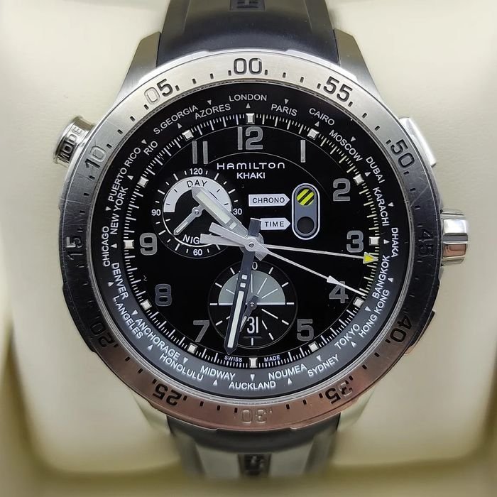 Hamilton - Aviation Worldtimer Chrono - H767140 - Men - 2011-present ...