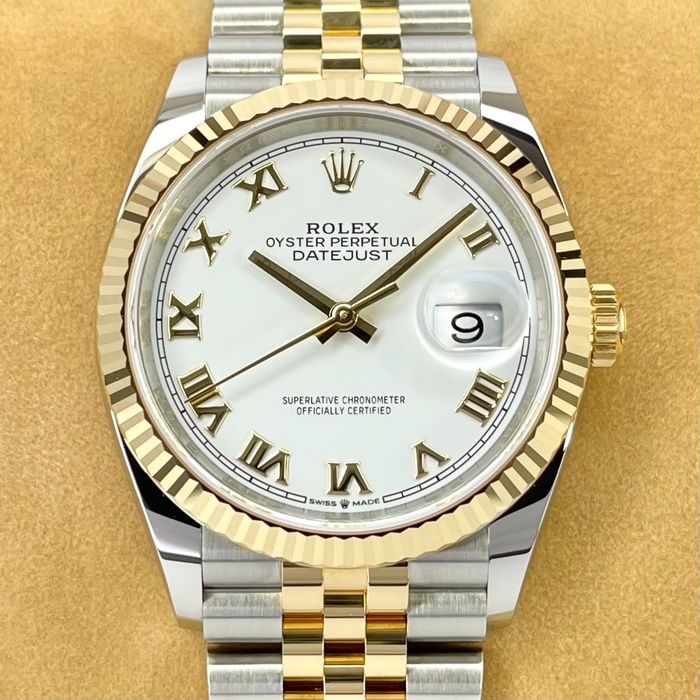 Rolex - Datejust 36, White Roman Dial - 126233 - Unisex - 2021 ...